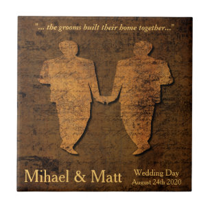 Legendäre Liebe Gay Wedding Gift Tile für Grooms Fliese