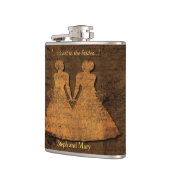 Legendäre Liebe Hipflask Lesbian Wedding Gift Flachmann (Links)