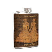 Legendäre Liebe Hipflask Lesbian Wedding Gift Flachmann (Rechts)