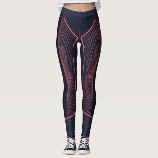 Legendäre Motion - Geometrische Eleganz Leggings (Vorderseite)