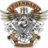 Legendäre Motorräder Geboren für den Aufkleber (Vorderseite)