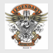 Legendäre Motorräder Geboren für den Aufkleber (Blatt)