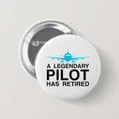 Legendäre Pilotin ermüdet Button (Vorne & Hinten)