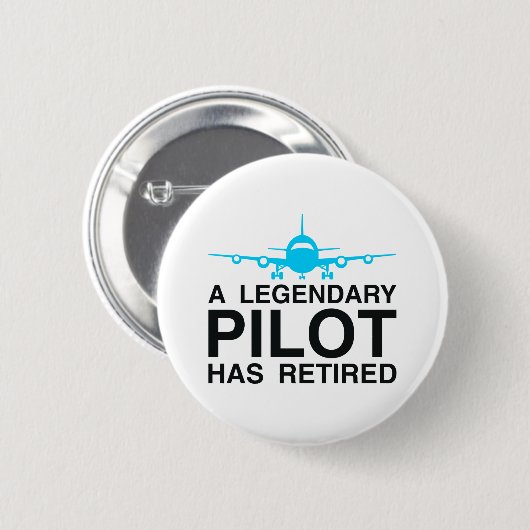 Legendäre Pilotin ermüdet Button (Vorne & Hinten)