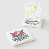Legendäre Piraten Steinuntersetzer (Seitenansicht)