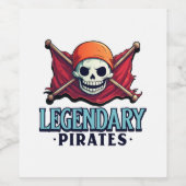 Legendäre Piraten Weinetikett (Einzelnes Label)