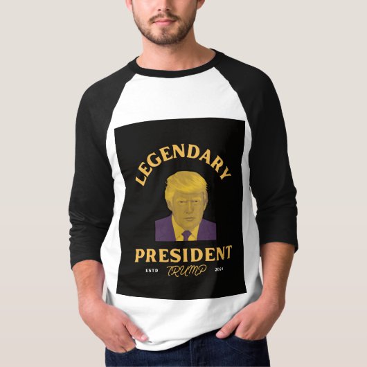 Legendäre Präsidentin 3/4 Sleeve Raglan T - Shirt (Vorderseite)