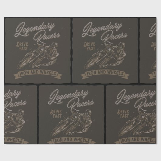 Legendäre Rennfahrer Geschenkpapier (Flach)