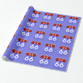 Legendäre Route 66 Road Sign Gift Wrap Geschenkpapier (Ungerollt)