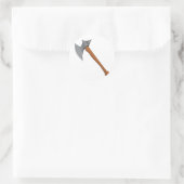 Legendäre Schlachtax Runder Aufkleber (Tasche)