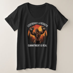 Legendäre Stärke Verpflichtung ist Real Gym Lebe Große Größe T-Shirt