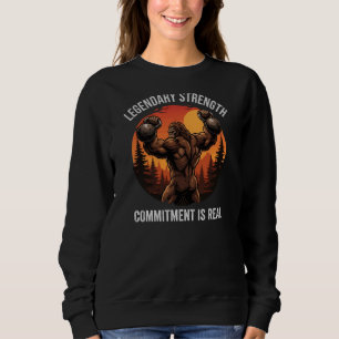 Legendäre Stärke Verpflichtung ist Real Gym Lebe Sweatshirt