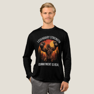 Legendäre Stärke Verpflichtung ist Real   Gym Lebe Tri-Blend Shirt