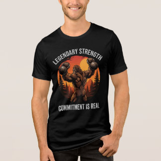 Legendäre Stärke Verpflichtung ist Real | Gym Lebe Tri-Blend Shirt