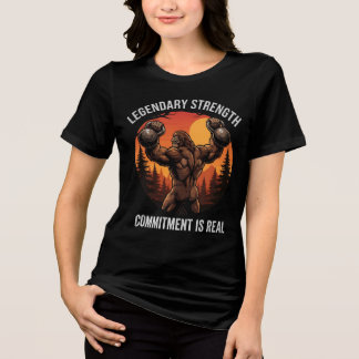 Legendäre Stärke Verpflichtung ist Real | Gym Lebe Tri-Blend Shirt