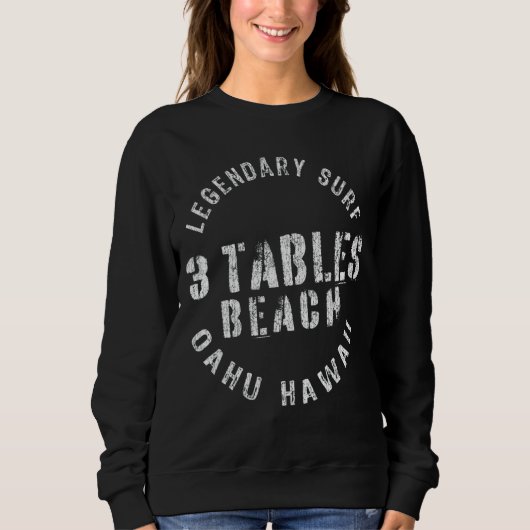 Legendäre Surf Drei Tables Beach Circle Briefmarke Sweatshirt (Vorderseite)
