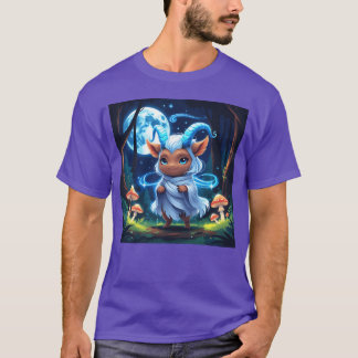 legendäre Tiereder blaue Teufel in der Wald-Famili T-Shirt