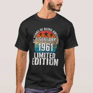 Legendäre Vintage 1961 62 Jahre alte Geburtstagsfe T-Shirt