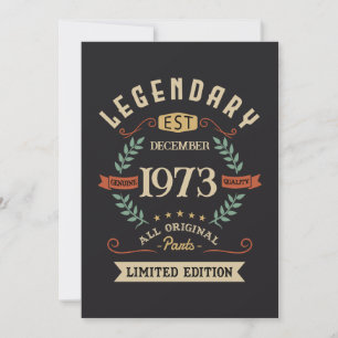 Legendäre Vintage Geburtstagsgeschenk Einladung
