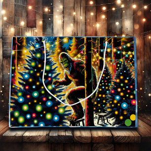 Legendäre Weihnachtsbigfoot Große Geschenktüte