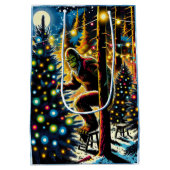 Legendäre Weihnachtsbigfoot Mittlere Geschenktüte (Rückseite)