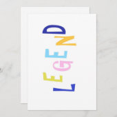 legendäre Wortart Feiertagskarte (Vorne/Hinten)