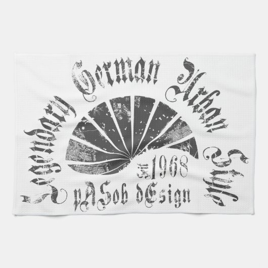 Legendärer deutscher Stadtstil Geschirrtuch (Horizontal)