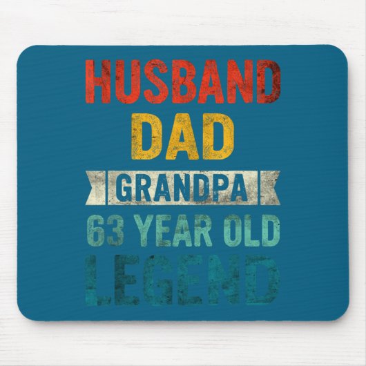 Legendärer Ehemann Vater Opa 63 Design Mousepad (Vorne)