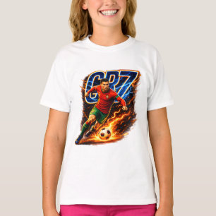 Legendärer Fußballspieler Abstract Art Portrait - T-Shirt