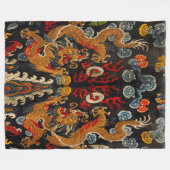 Legendärer Geist-Samurai-Drache-Meister Fleecedecke (Vorderseite (Horizontal))