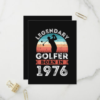 Legendärer Golfer, geboren 1976 Golfer 50. Geburts Einladungspostkarte