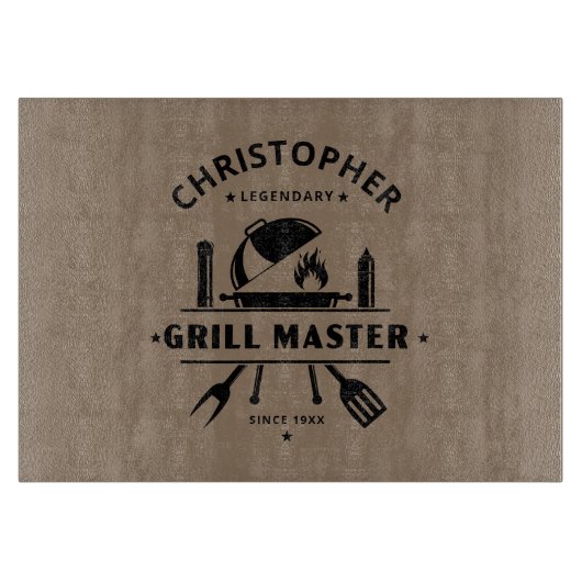 Legendärer Grillmeister | Benutzerdefinierter Name Schneidebrett (Vorderseite)