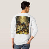 Legendärer Konflikt: Geschmolzener Golddrache und T-Shirt (Schwarz voll)