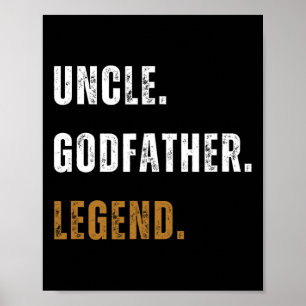 Legendärer lustiger Vintage-Onkel-Pate, Neuer Onke Poster