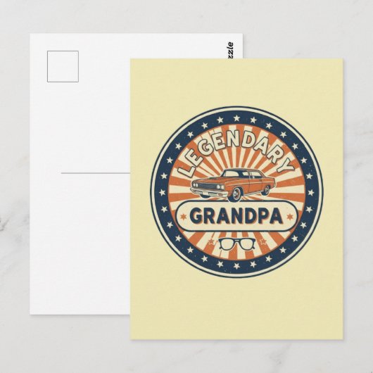 legendärer Opa Postkarte (Vorne/Hinten)