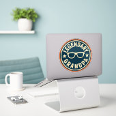legendärer Opa Retro-Abzeichen Aufkleber (Laptop auf Schreibtisch)