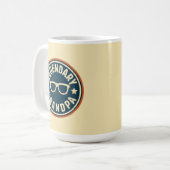 legendärer Opa Retro-Abzeichen Kaffeetasse (Vorderseite Links)