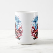 Legendärer Samurai & Blauer Drache Becher | Japani Kaffeetasse (Mittel)