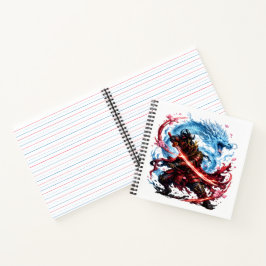 Legendärer Samurai & Blue Dragon Becher | Japanisc Notizblock
