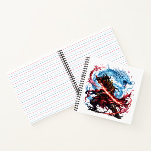 Legendärer Samurai & Blue Dragon Becher   Japanisc Notizblock