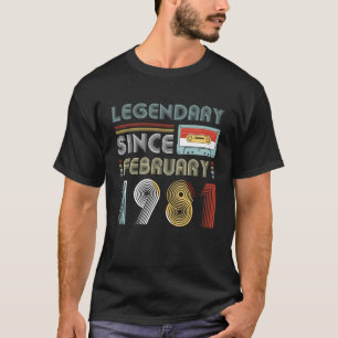 Legendärer seit Februar 1981 Geburtstag Vintag T-Shirt