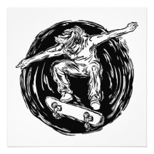 Legendärer Skater beim Skateboarden im Mittelluftb