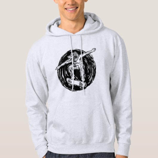 Legendärer Skater beim Skateboarden im Mittelluftb Hoodie (Vorderseite)