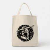 Legendärer Skater beim Skateboarden im Mittelluftb Tragetasche (Rückseite)