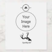 Legendärer Vater Bester Par Black Buck Skull Weinetikett (Einzelnes Label)