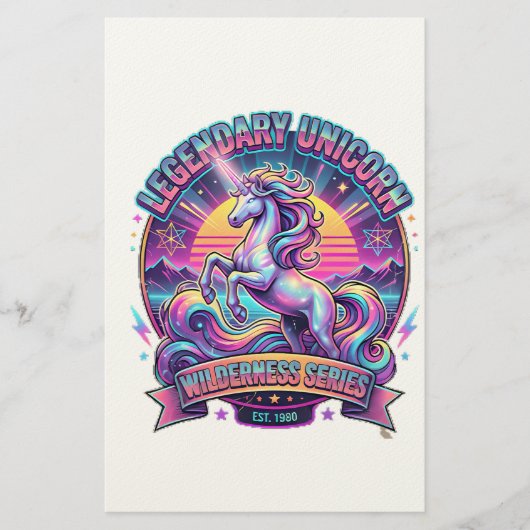Legendäres Einhorn Doppelseitig Briefpapier (Vorderseite)
