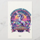 Legendäres Einhorn Doppelseitig Briefpapier (Rückseite)