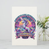 Legendäres Einhorn Doppelseitig Briefpapier (Stehend Vorderseite)
