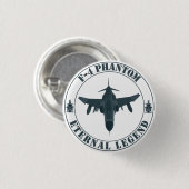 Legendäres F-4 Phantom-Kampfflugzeug Button (Vorne & Hinten)
