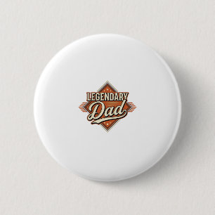 Legendäres Vatertag-Vintage-Stickerei-Shirt-Design Button